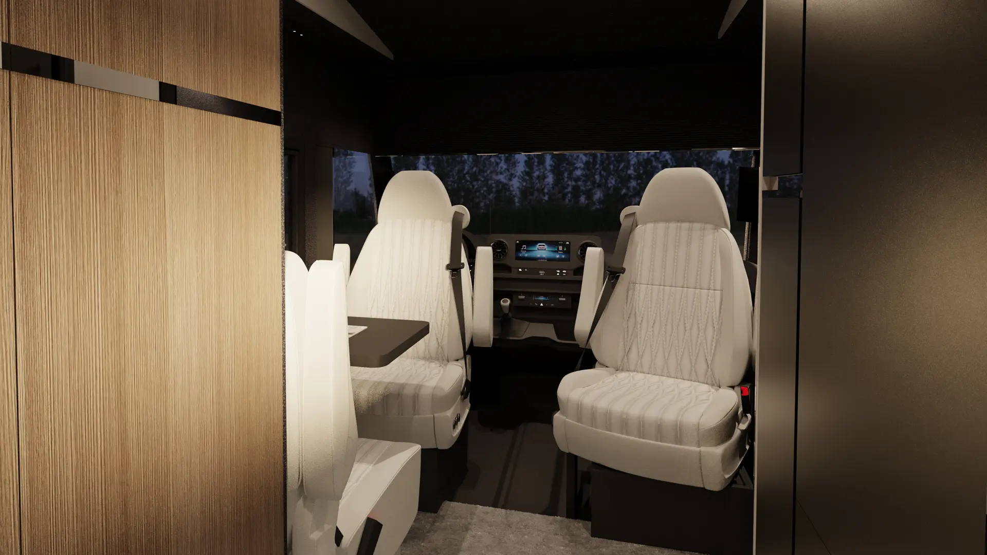 HIP-4Family-Front-Lounge-3-land The front lounge of 4Family, a family motorhome by HIP Campers.